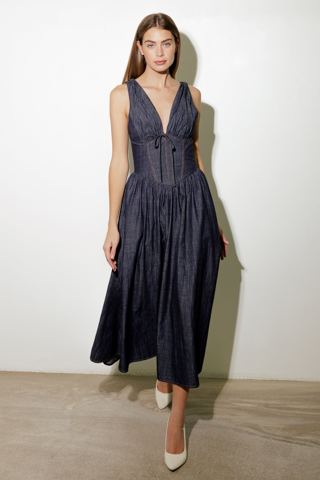 RUSTIC DREAM WOVEN MIDI DRESS Flying Tomato